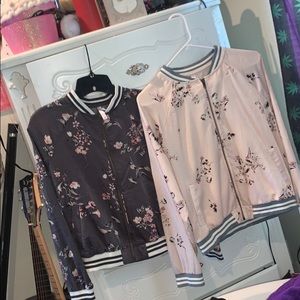 2 silk grey and pinky jackets